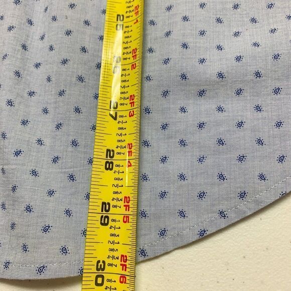 Banana Republic‎ Shirt Mens Medium Slim Blue Paisley Soft Wash Business Casual - Picture 10 of 11